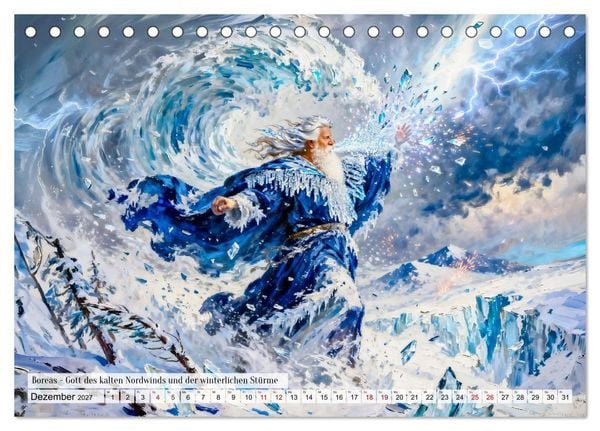 Produktbild: G&ouml;tter der Elemente - Griechische Mythologie Kunstkalender (Tischkalender 2027 DIN A5 quer), CALVENDO Monatskalender
