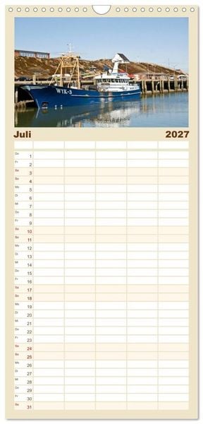 Produktbild: Familienplaner 2027 - Sylt-Momente mit 5 Spalten (Wandkalender, 21 x 45 cm) CALVENDO
