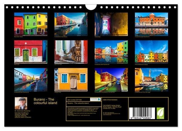 Produktbild: Burano - The colourful island (Wall Calendar 2026 DIN A4 landscape), CALVENDO 12 Month Wall Calendar