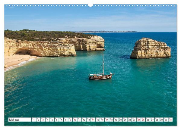 Produktbild: Algarve - Die sch&ouml;nste K&uuml;ste Europas (Wandkalender 2026 DIN A2 quer), CALVENDO Monatskalender