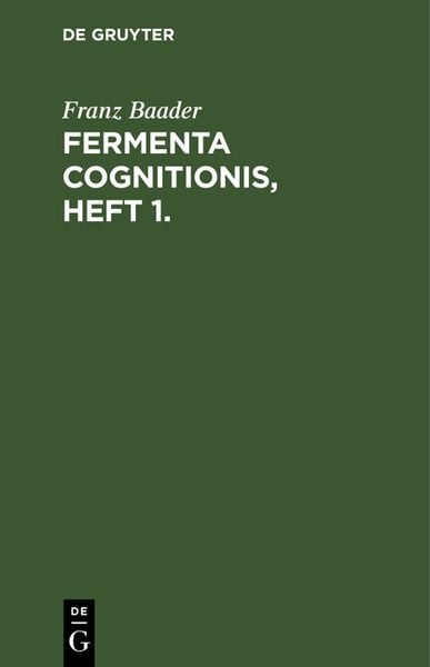 Produktbild: Fermenta cognitionis, Heft 1.
