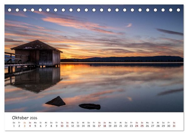 Produktbild: Einzigartige Seen in Bayern (Tischkalender 2026 DIN A5 quer), CALVENDO Monatskalender