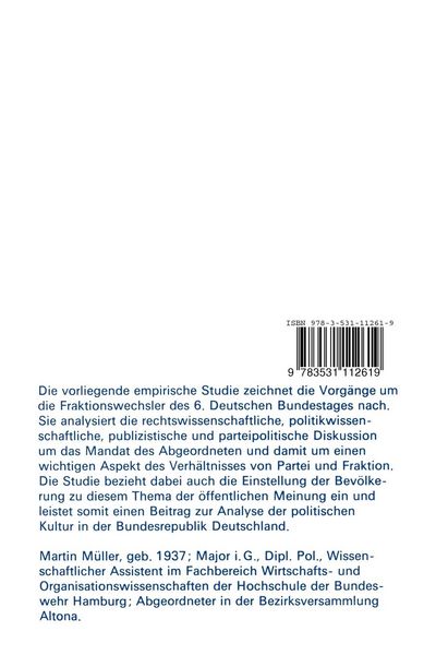 Produktbild: Fraktionswechsel im Parteienstaat