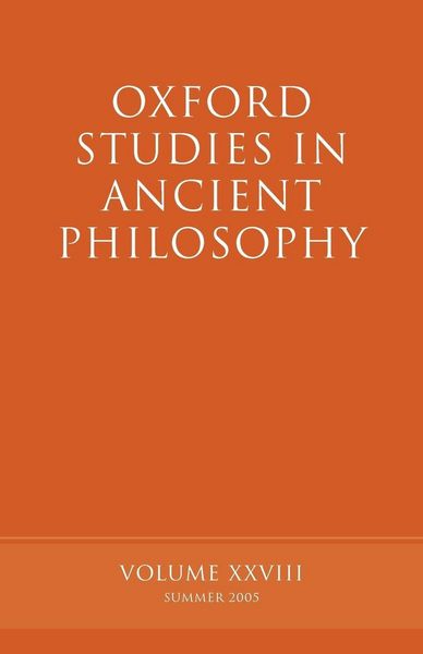 Produktbild: Oxford Studies in Ancient Philosophy Vol XXVIII
