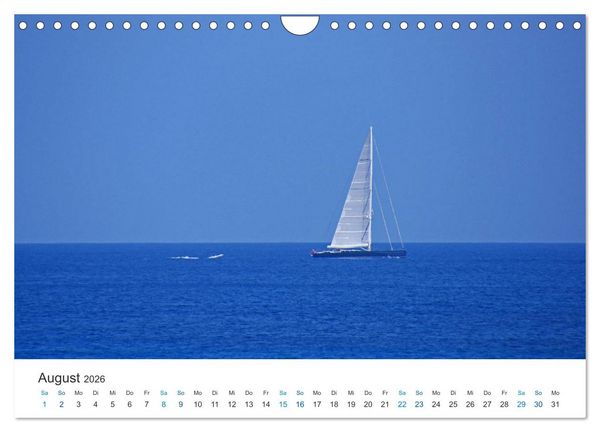 Produktbild: Segelboote und Yachten - Lebensart am Mittelmeer (Wandkalender 2026 DIN A4 quer), CALVENDO Monatskalender