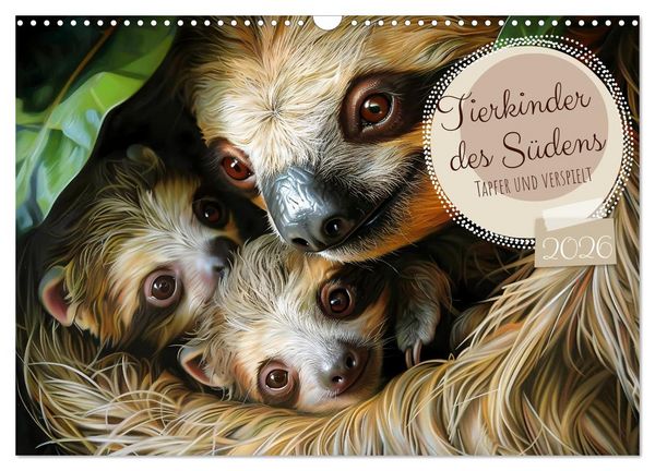 Produktbild: Tierkinder des S&uuml;dens (Wandkalender 2026 DIN A3 quer), CALVENDO Monatskalender