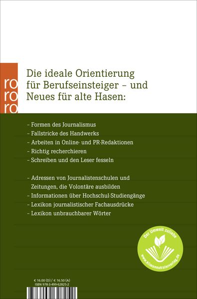 Produktbild: Das neue Handbuch des Journalismus und des Online-Journalismus