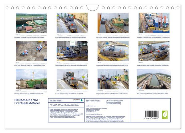Produktbild: PANAMA-KANAL: Drahtseilakt-Bilder (Wandkalender 2026 DIN A4 quer), CALVENDO Monatskalender