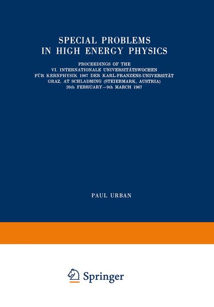 Produktbild: Special Problems in High Energy Physics