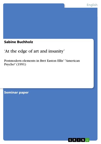 Produktbild: 'At the edge of art and insanity'