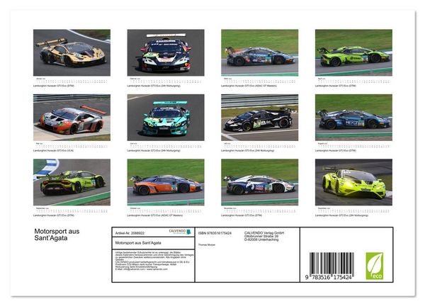 Produktbild: Motorsport aus Sant&rsquo;Agata (Wandkalender 2026 DIN A4 quer), CALVENDO Monatskalender