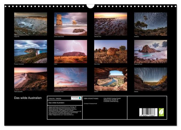 Produktbild: Das wilde Australien (Wandkalender 2026 DIN A3 quer), CALVENDO Monatskalender