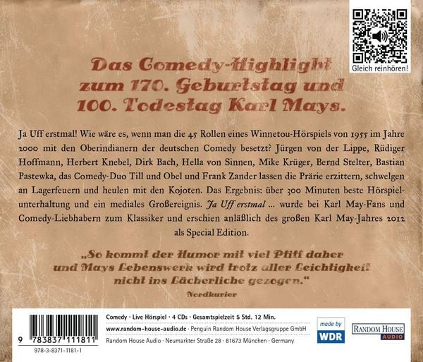 Produktbild: Frei nach Karl May - Ja uff erstmal, Winnetou unter Comedy-Geiern