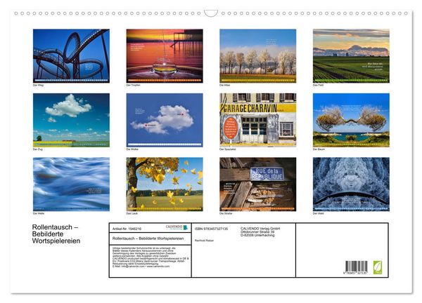Produktbild: Rollentausch &ndash; Bebilderte Wortspielereien (Wandkalender 2026 DIN A2 quer), CALVENDO Monatskalender