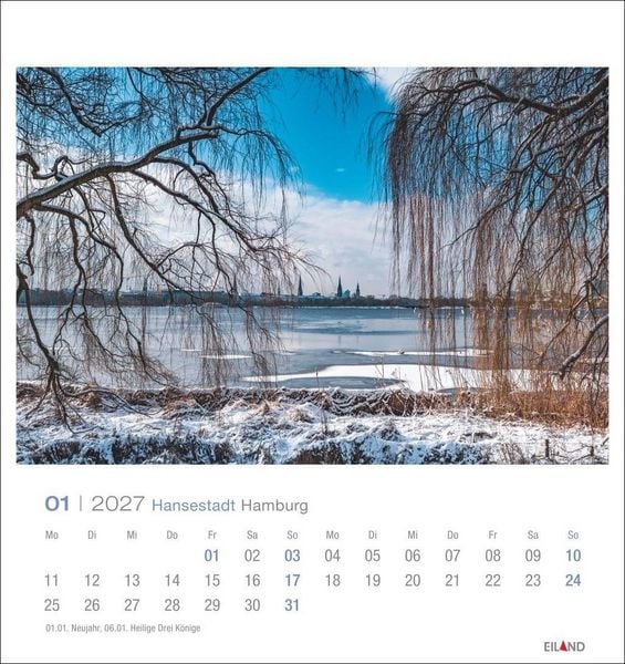Produktbild: Hansestadt Hamburg Postkartenkalender 2027
