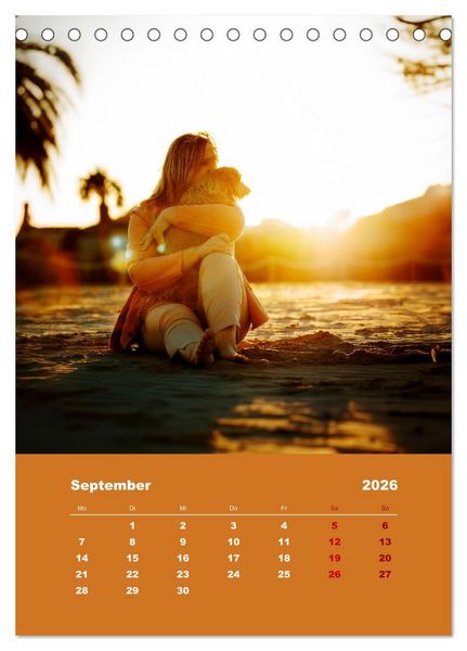 Produktbild: Du und ich - Dreamteamfotografie - Mensch und Hund (Tischkalender 2026 DIN A5 hoch), CALVENDO Monatskalender