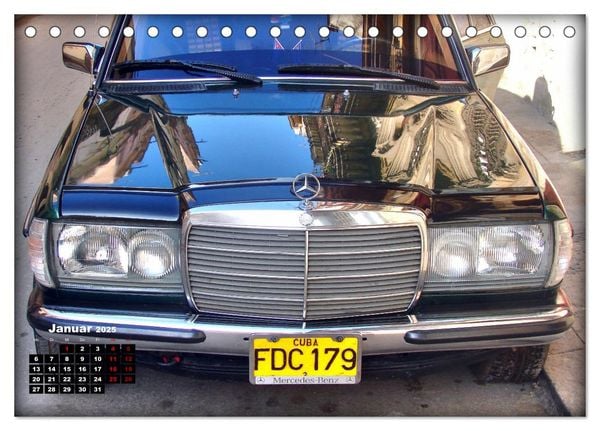 Produktbild: Autos mit Stern - Mercedes-Benz auf Kuba (Tischkalender 2025 DIN A5 quer), CALVENDO Monatskalender