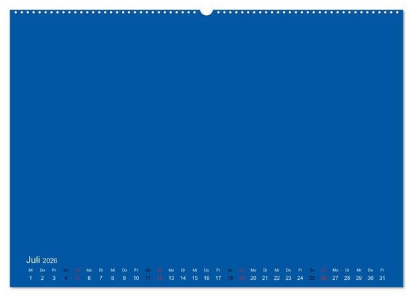 Produktbild: Bastelkalender - Blau (Wandkalender 2026 DIN A2 quer), CALVENDO Monatskalender