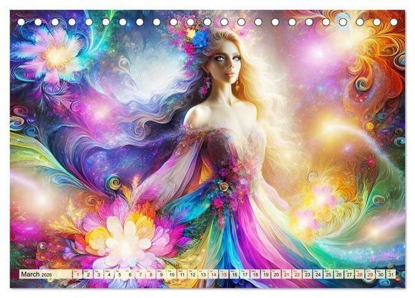 Produktbild: The flower elves Enchanting harmony (Desk Calendar 2026 DIN A5 landscape), CALVENDO 12 Month DeskCalendar