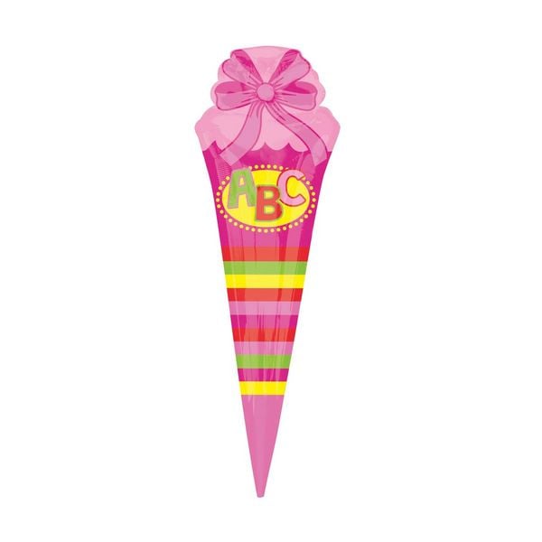 Produktbild: Folienballon Schult&uuml;te pink 35x111cm