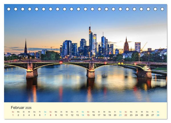 Produktbild: Frankfurt am Main - Finanzen und Geschichte (Tischkalender 2026 DIN A5 quer), CALVENDO Monatskalender