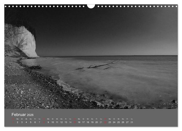 Produktbild: Ostsee - von schwarz bis wei&szlig; (Wandkalender 2026 DIN A3 quer), CALVENDO Monatskalender