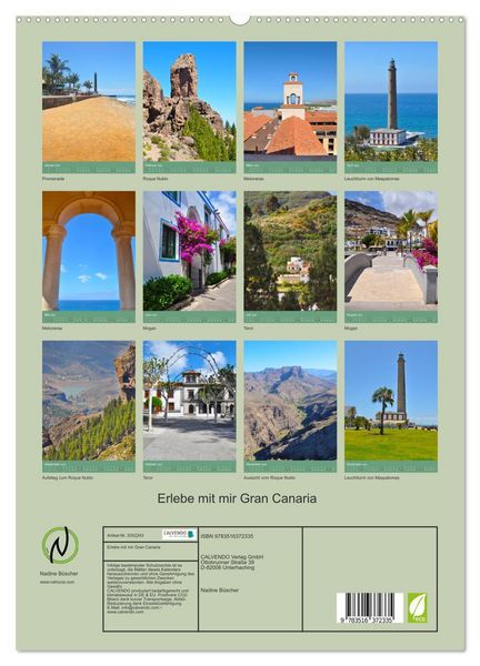 Produktbild: Erlebe mit mir Gran Canaria (hochwertiger Premium Wandkalender 2026 DIN A2 hoch), Kunstdruck in Hochglanz