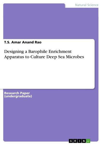 Produktbild: Designing a Barophile Enrichment Apparatus to Culture Deep Sea Microbes