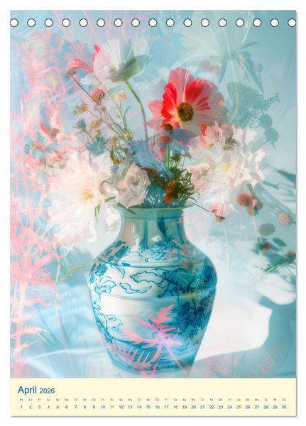 Produktbild: Blumen in zauberhaftem Licht (Tischkalender 2026 DIN A5 hoch), CALVENDO Monatskalender