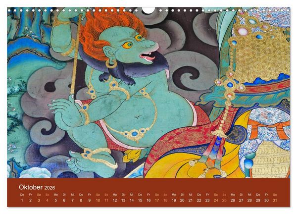 Produktbild: Buddhistische G&ouml;tter, G&ouml;tzen und D&auml;monen (Wandkalender 2026 DIN A3 quer), CALVENDO Monatskalender