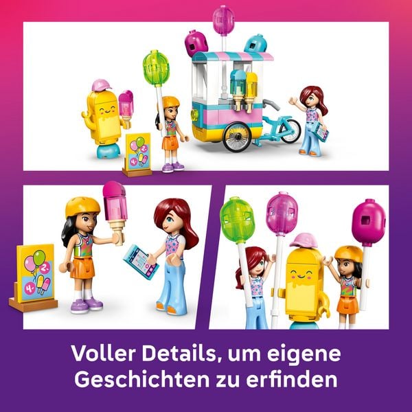 Produktbild: LEGO Friends 42692 Eis- und Luftballonstand, Spielzeug mit Fahrrad