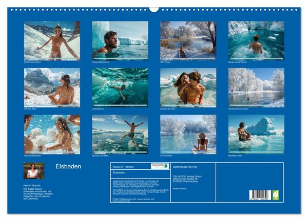 Produktbild: Eisbaden (Wandkalender 2026 DIN A2 quer), CALVENDO Monatskalender