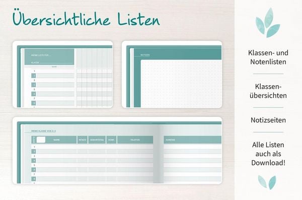 Produktbild: Mein Lehrerplaner A5+ &ndash; Ringbindung &ndash; Lehrerkalender f&uuml;r das Schuljahr 2026/2027 &ndash; Bl&auml;ttermeer