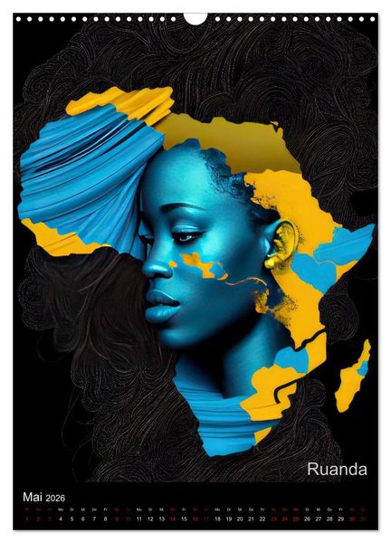 Produktbild: Afrikanische Sch&ouml;nheiten (Wandkalender 2026 DIN A3 hoch), CALVENDO Monatskalender