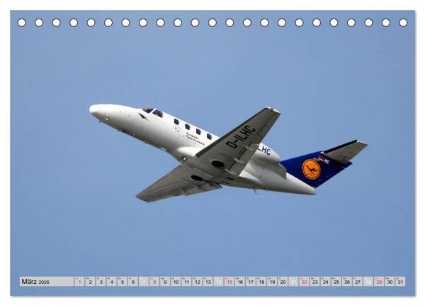 Produktbild: Flugzeuge - Starts und Landeanfl&uuml;ge (Tischkalender 2026 DIN A5 quer), CALVENDO Monatskalender