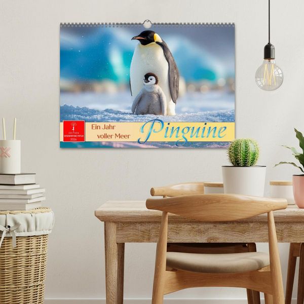 Produktbild: Pinguine - ein Jahr voller Meer (Wandkalender 2026 DIN A3 quer), CALVENDO Monatskalender