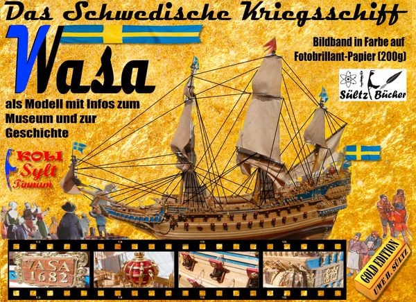 Produktbild: Das Schwedische Kriegsschiff Wasa/Vasa als Modell mit Infos zum Museum und zur Geschichte