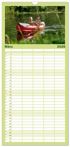 Produktbild: Familienplaner 2026 - Wir lieben die Natur! mit 5 Spalten (Wandkalender, 21 x 45 cm) CALVENDO