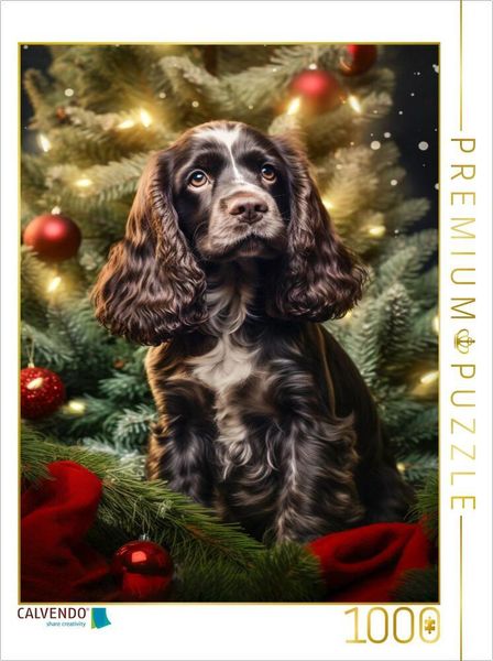 CALVENDO Puzzle Cocker Spaniel, schöne Adventszeit | 1000 Teile Lege-Größe 64x48cm Foto-Puzzle für glückliche Stunden, Sonstige von , Calvendo Puzzle,
