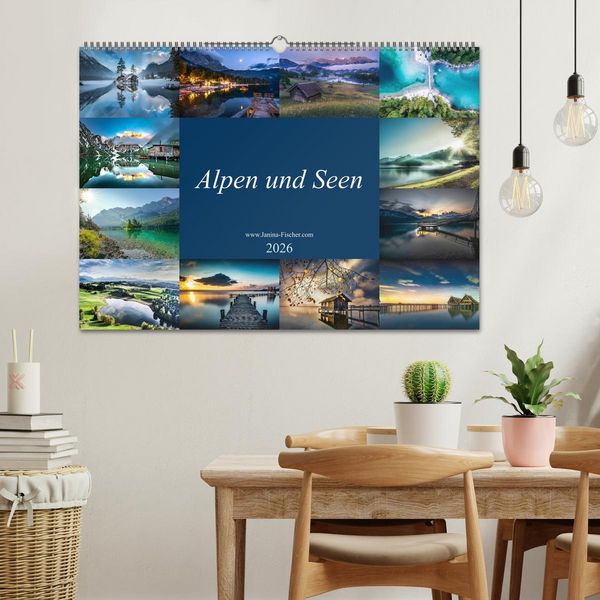 Produktbild: Alpen und Seen (Wandkalender 2026 DIN A2 quer), CALVENDO Monatskalender