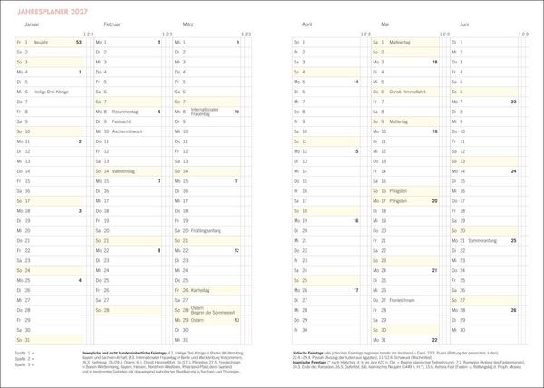 Produktbild: Lady Terminkalender A6 2027