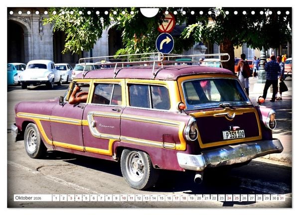 Produktbild: Kult-Kombis in Kuba - Oldtimer-Rarit&auml;ten der F&uuml;nfziger Jahre (Wandkalender 2026 DIN A4 quer), CALVENDO Monatskalender