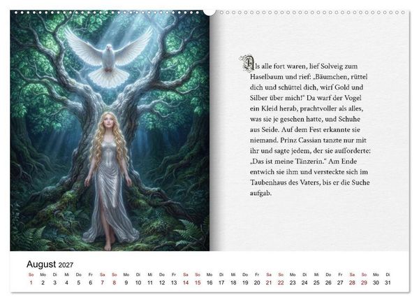 Produktbild: Grimms Hausm&auml;rchen Aschenputtel (Wandkalender 2027 DIN A2 quer), CALVENDO Monatskalender