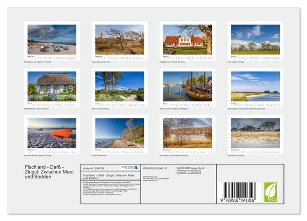 Produktbild: Fischland - Dar&szlig; - Zingst: Zwischen Meer und Bodden (Wandkalender 2026 DIN A4 quer), CALVENDO Monatskalender