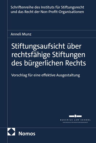 Produktbild: Stiftungsaufsicht &uuml;ber rechtsf&auml;hige Stiftungen des b&uuml;rgerlichen Rechts