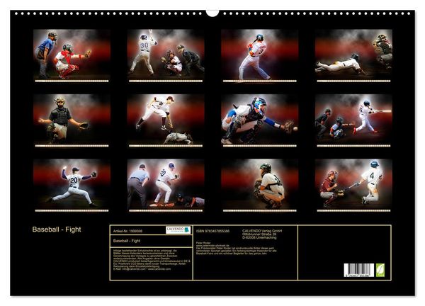Produktbild: Baseball - Fight (Wandkalender 2026 DIN A2 quer), CALVENDO Monatskalender
