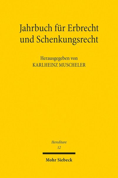 Produktbild: Jahrbuch f&uuml;r Erbrecht und Schenkungsrecht