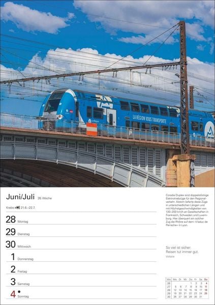 Produktbild: Eisenbahnen Wochenplaner 2027 - 53 faszinierende Fotografien