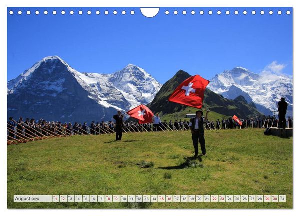Produktbild: Bergblicke der Schweiz (Wandkalender 2026 DIN A4 quer), CALVENDO Monatskalender