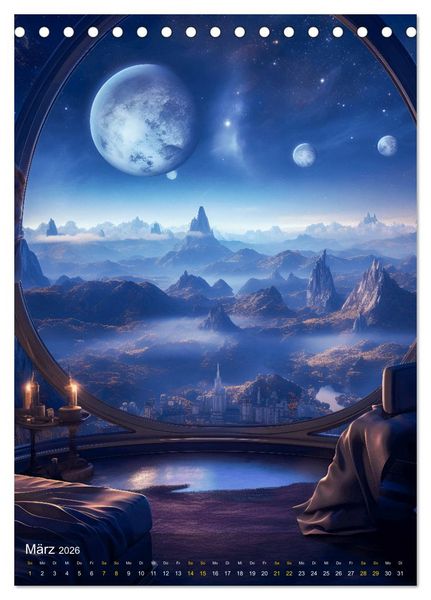 Produktbild: Endless Space - Zeitreisen in die unendlichen Weites des Weltraums (Tischkalender 2026 DIN A5 hoch), CALVENDO Monatskalender
